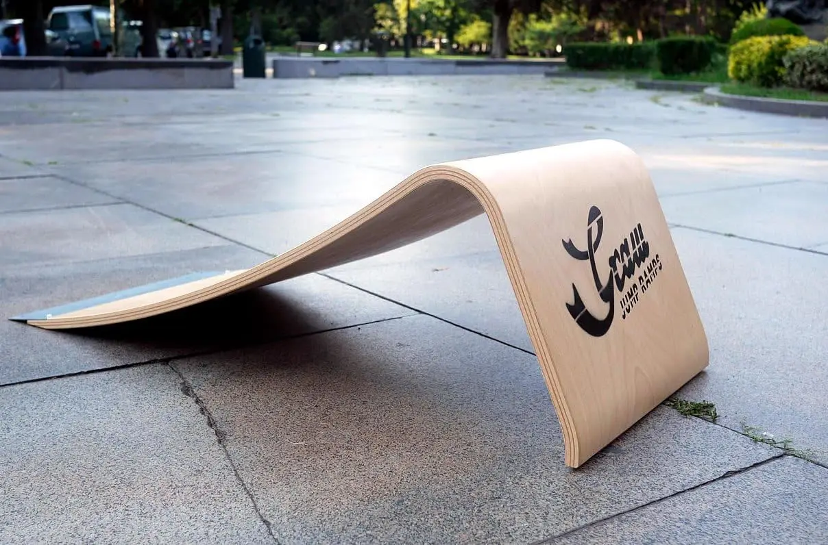 

PRO Graw Jump Ramp for Skateboard, BMX and More - 14" Wood Professional Ramp