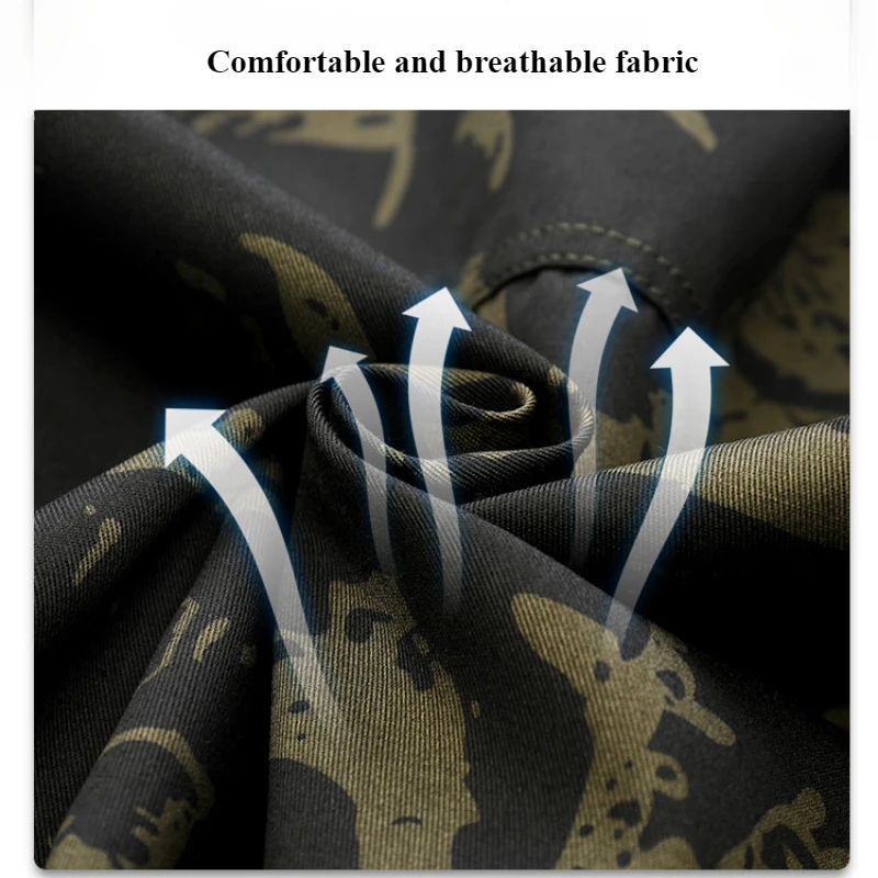 Весенний камуфляжный тактический комплект с воротником-стойкой износостойкий