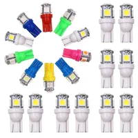 10pcs t10 led w5w 5050 5smd 12v led car interior light license plate bulb turn lamps 5w5 t10 white red yellow green pink blue