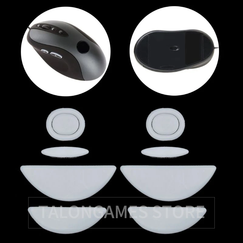 

2Sets/1Pack Tiger Gaming Mouse Feet Mouse Skate for Logitech MX518 / G400S Wireless White Mouse Glides Curve Edge,0.7mm