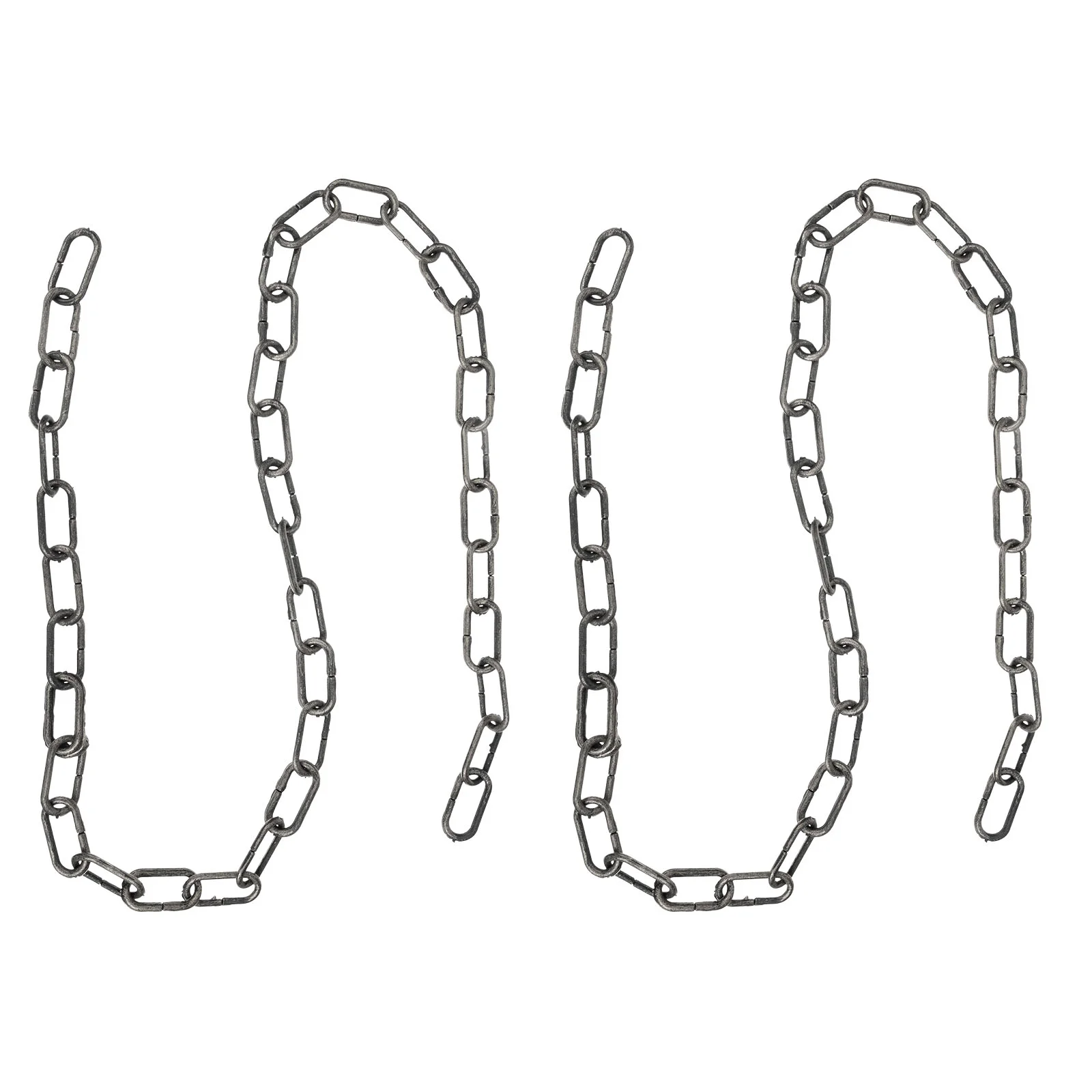 

2 Pcs Simulated Iron Chain Halloween Role Play Outfits Prisoner Plastic Pe Fetters Supply Party Costume Prop Chains Child Props