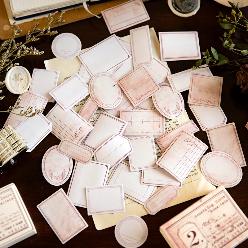 

40 шт., простые винтажные наклейки в коробке