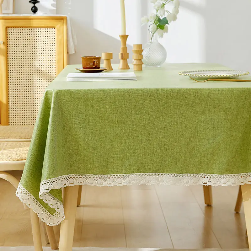 

Cotton and linen waterproof cloth oil hot disposable contracted table mat rectangle meal tea table_AN2116