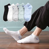 5pairs lot men women unisex short boat socks chaussette skarpety cotton ankle no show sock breathable calcetines spring summer