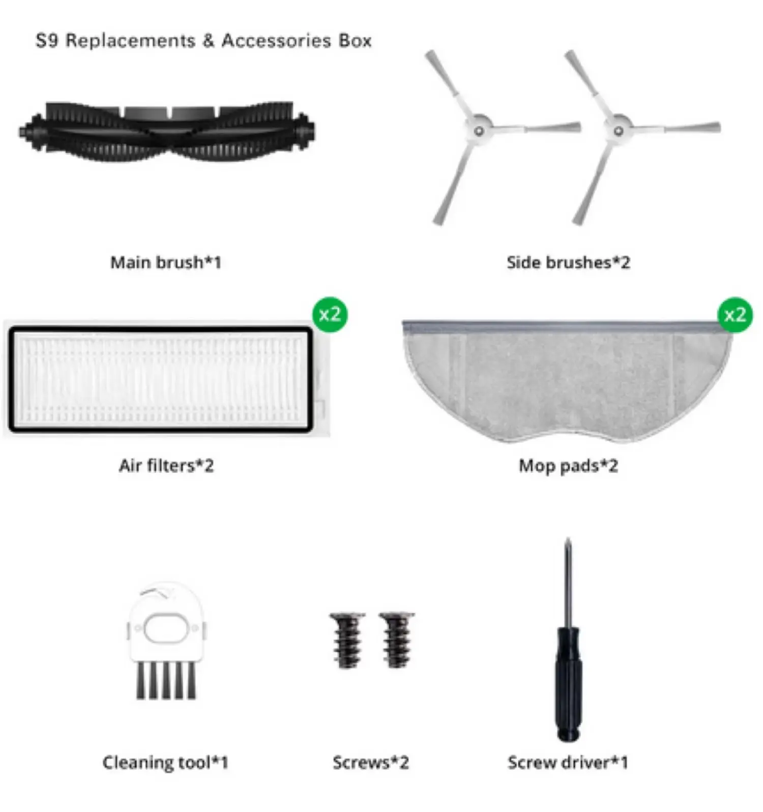 360 S9 робот-пылесос сменные и аксессуары коробка основная щетка боковые щетки