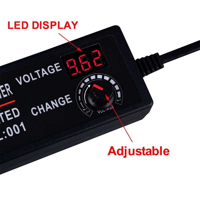 Регулируемый адаптер питания переменный ток 220 В в постоянный 3 5 9 12 24 2 А