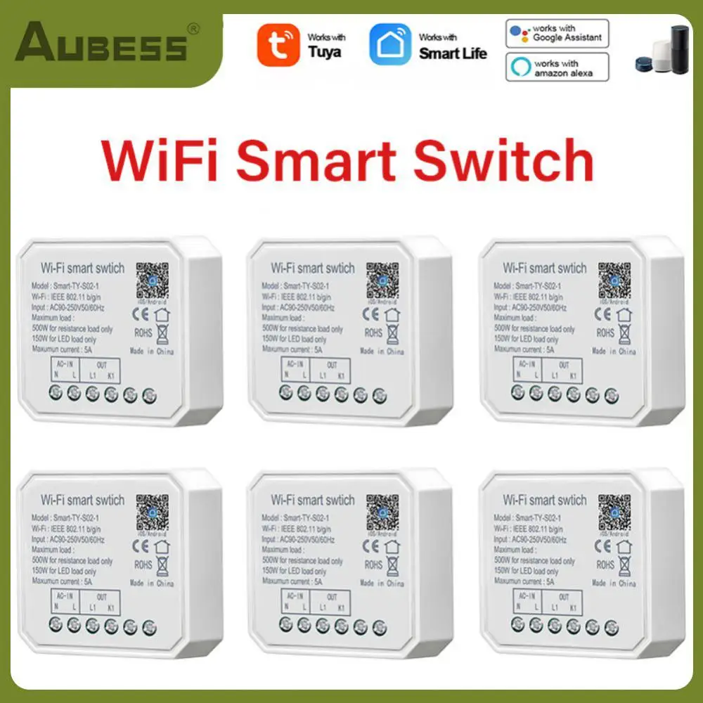 

Wireless Breaker Wifi Smart Life Smart Light Switch Tuya Sanrt Remote Control Mini Switch Module Smart Home