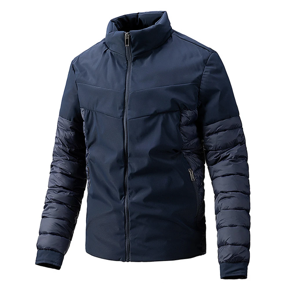 ERIDANUS 2022 Men's New Hot Sale Stand-up Collar Winter Cotton Jacket Solid Color Fashion Zipper Men's Cotton Clothing MWM158