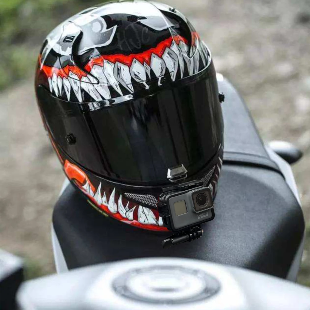 TUYU Customized HJC-Rpha ll CNC Aluminium Helmet Chin Mount for GoPro Max Hero 10 9 Insta360 One X2 DJI AKASO Yi SJCAM Camera images - 6