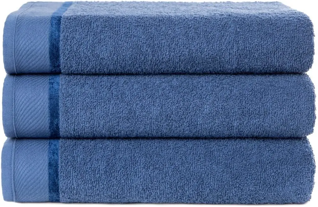 

KIT C/3 Eleganz Face Towels Great Absorption 48 X 80cm (BLUE NIGHT) Microfiber Towels Bathroom Hotel Bath Towels For Thicken Sof
