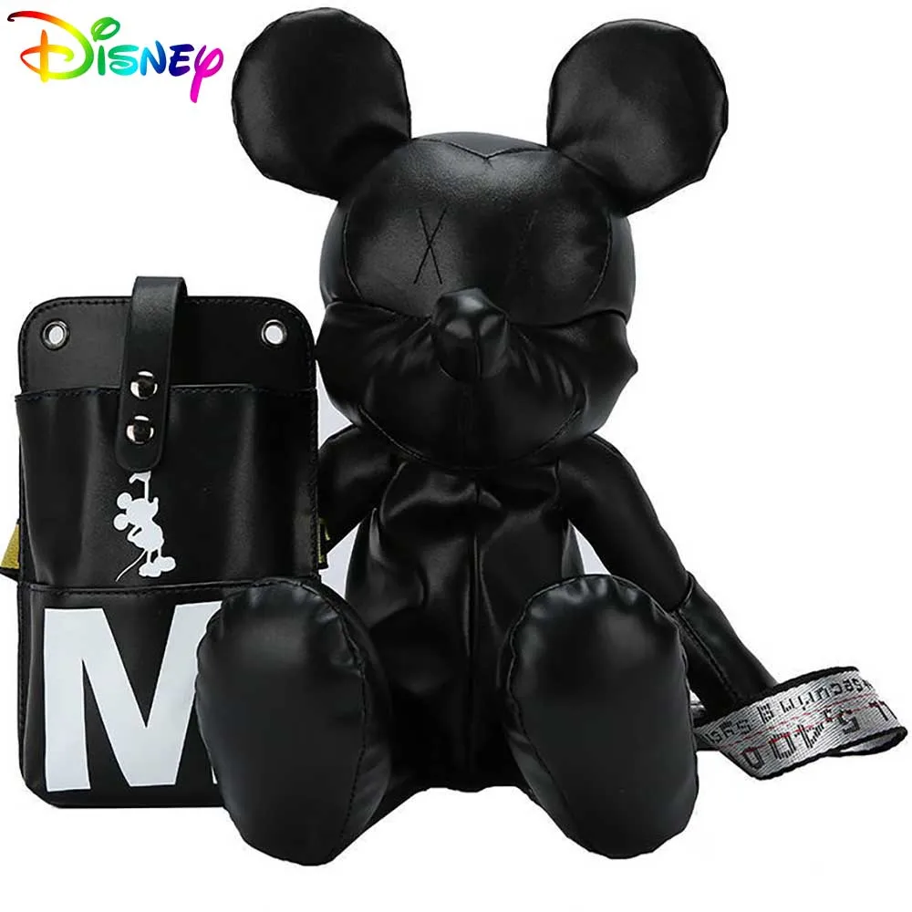 

2022 New Disney Mickey Mouse Women's Leather Luxury Crossbody Bags Ladies Two Pieces Black Shoulder Bag Female Shopper Packages