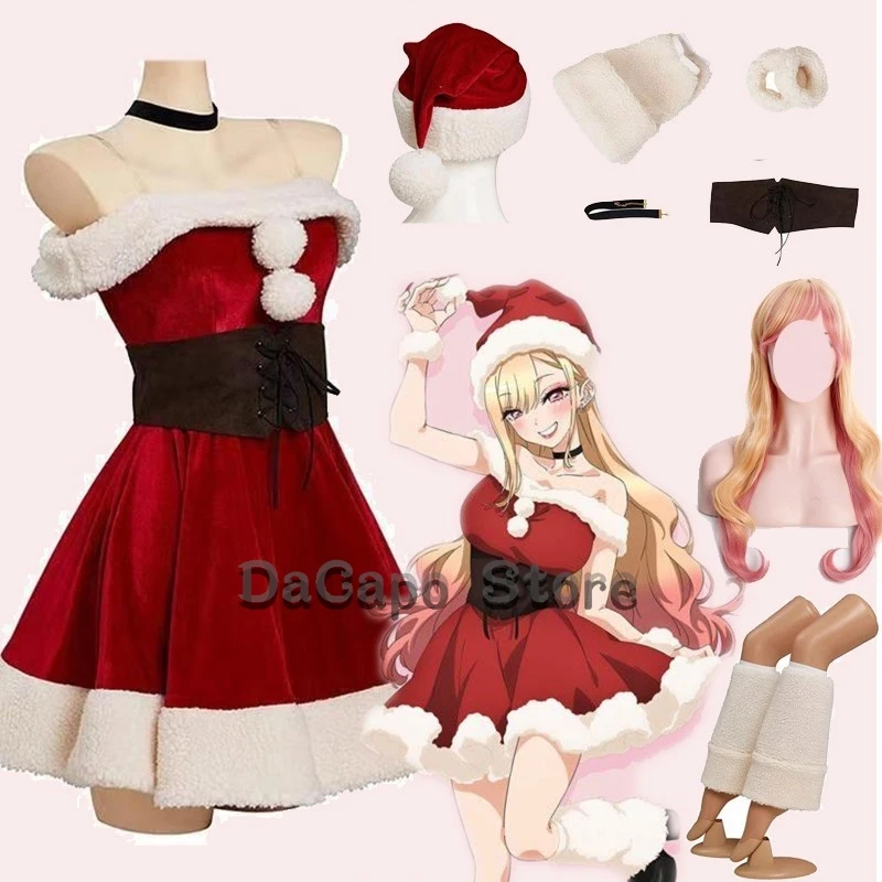 Аниме My Dress Style Up Dearling Kitagawa Marin наряд для косплея рождественские костюмы на