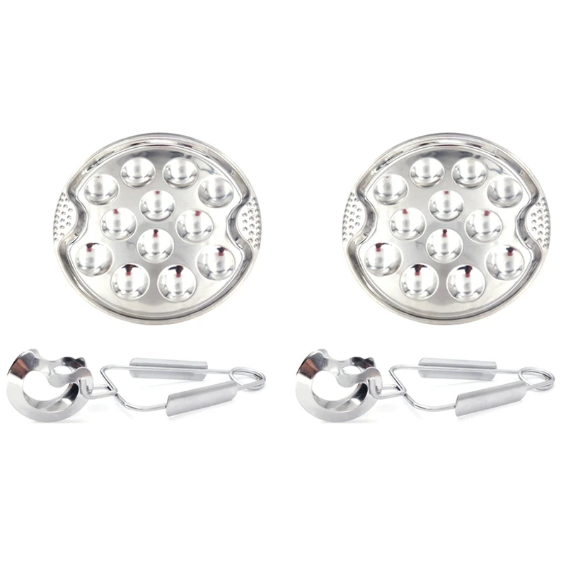 

2 набора улитки из нержавеющей стали, улитка для грибов с 12 отделениями