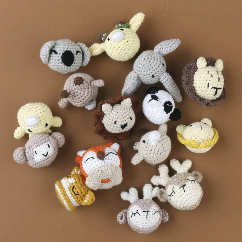 

Upgraded Crochet Beads DIY Animal Teething Beads Safe & Funny for Babies & Toddlers for Pacifier Clip DIY Projects