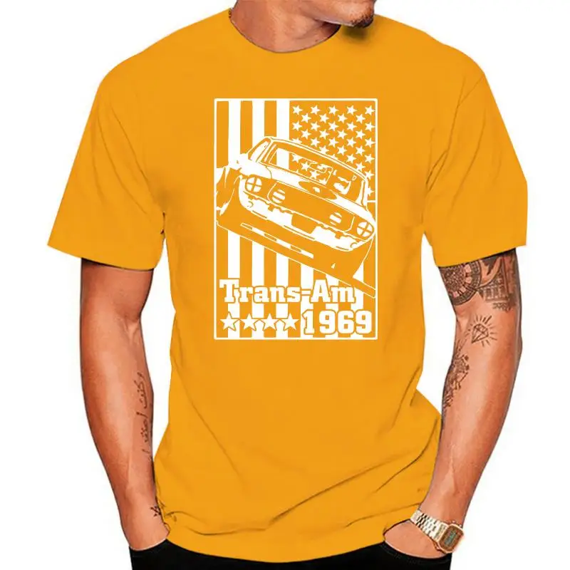 

New Fashion Men's Man Trans-American 1969 Mustang American Muscle Car Race Shirt Cool T-shirt Tees