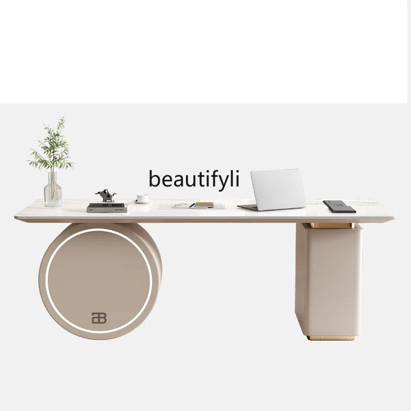 

Итальянский стиль, роскошная каменная тарелка, современный минималистичный стол для учебы, компьютерный стол
