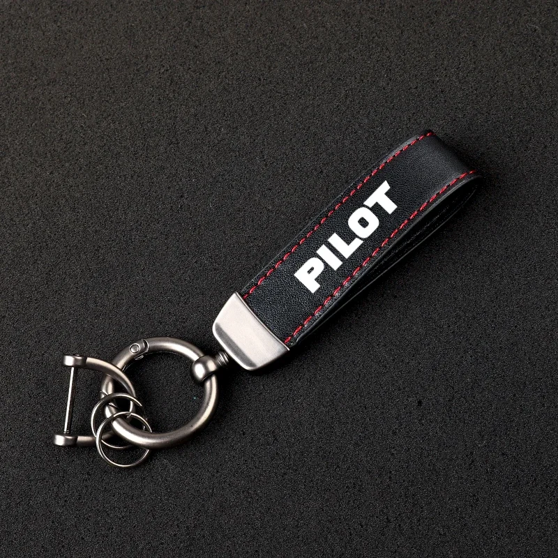 

Кожаный автомобильный брелок для ключей с поворотом на 360 градусов в форме подковы для автомобиля Honda PILOT, автомобильные аксессуары