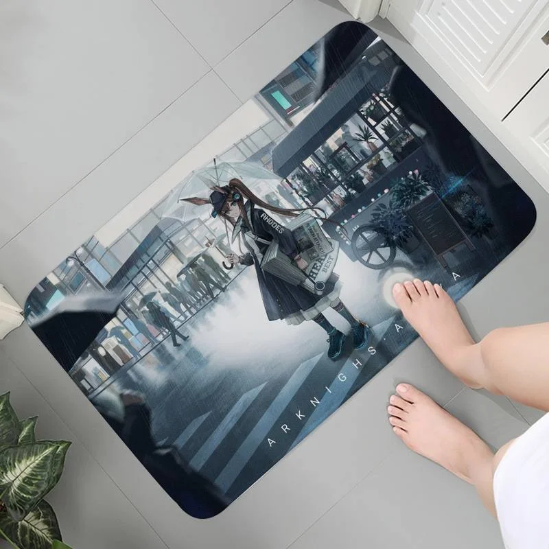 

Washable Mats Anti-slip Kitchen Rug Doormat Indoor Bathroom Carpet Coffee table Arknights Anime Bath Mats Area Rugs Prayer Rug