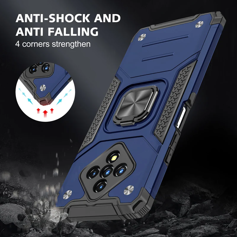 shockproof phone case for infinix smart 4 note 7lite zero 8 magnetic ring armor protective cover for infinix hot 9 10 play free global shipping