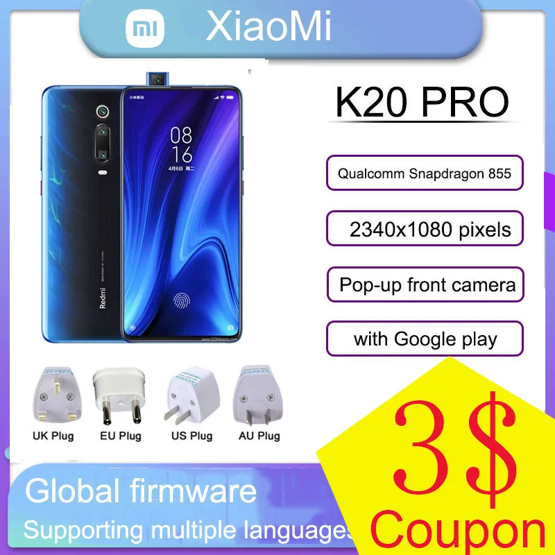 

Xiaomi Redmi K20 Pro Smartphone Xiaomi Mi 9T PRO celular 6GB RAM 128GB ROM Snapdragon 855 48 MP+ 20 MP cellphone hot sales