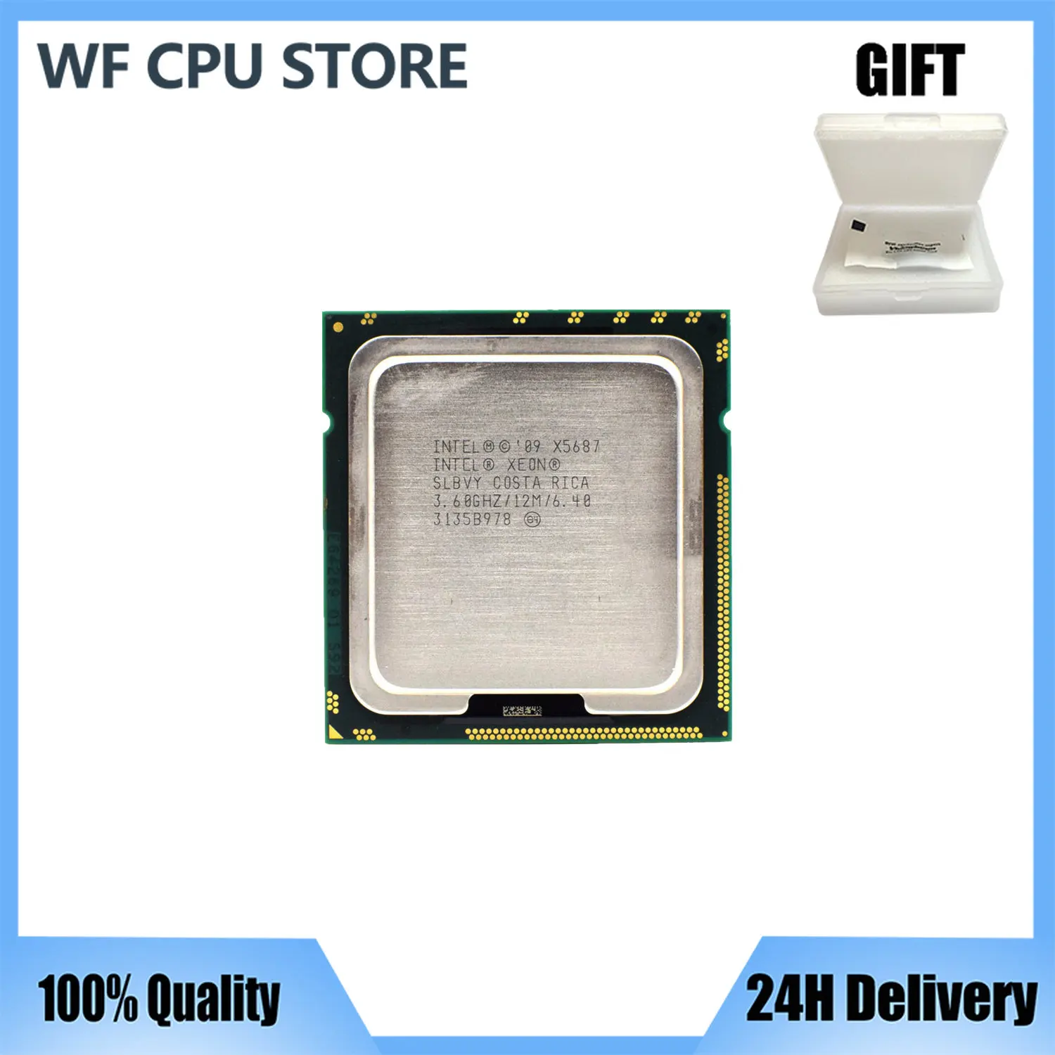 Процессор Intel Xeon X5687 3,6 ГГц 12 МБ четырехъядерный 1366 GT/s LGA SLBVY CPU