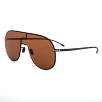 s010 sunglasses for unisex fashion plate oval memory steel sheet combination trend avant garde style uv400 lens