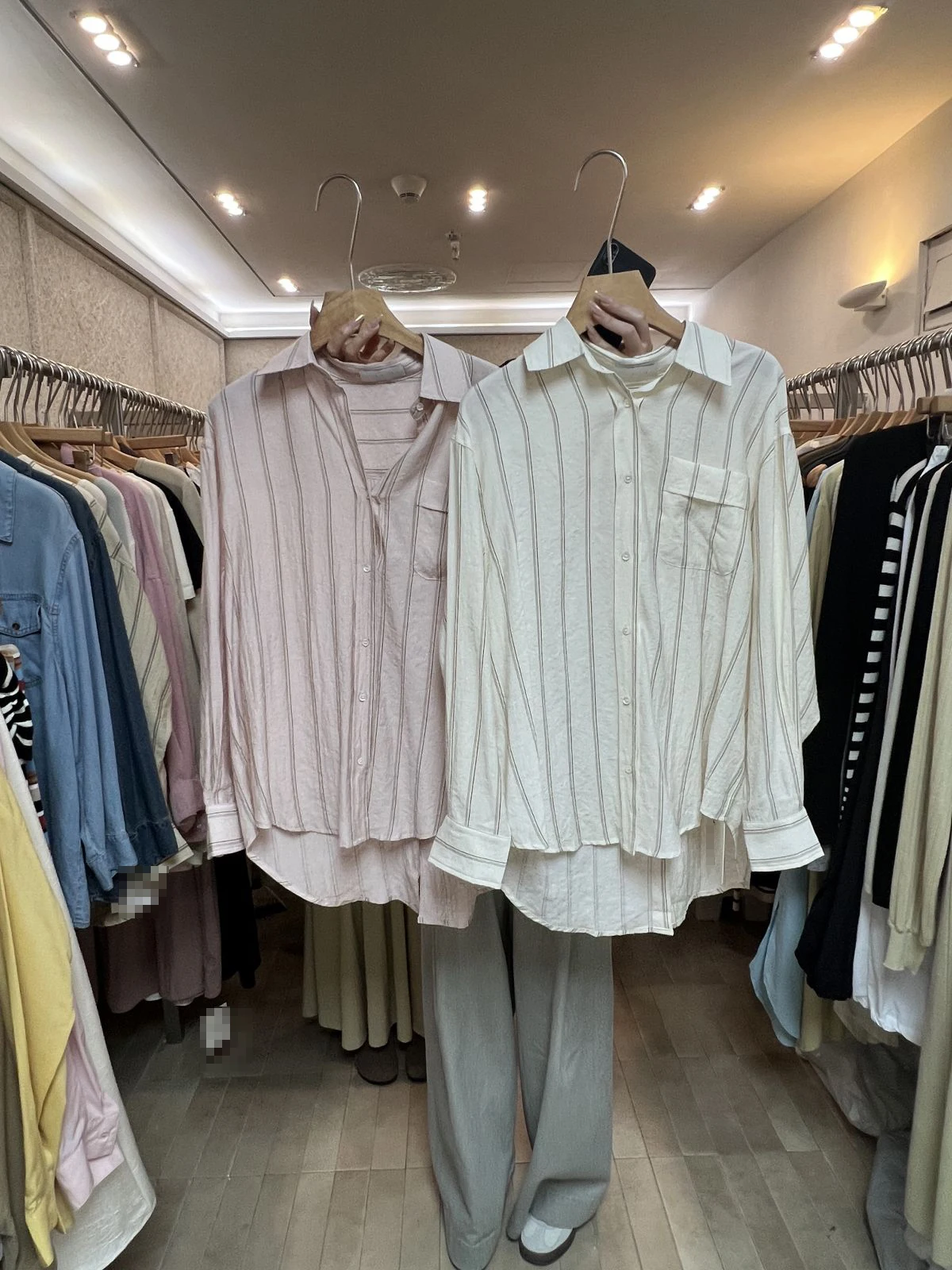 Просторная полосатая рубашка для женщин универсальная Корейская серия