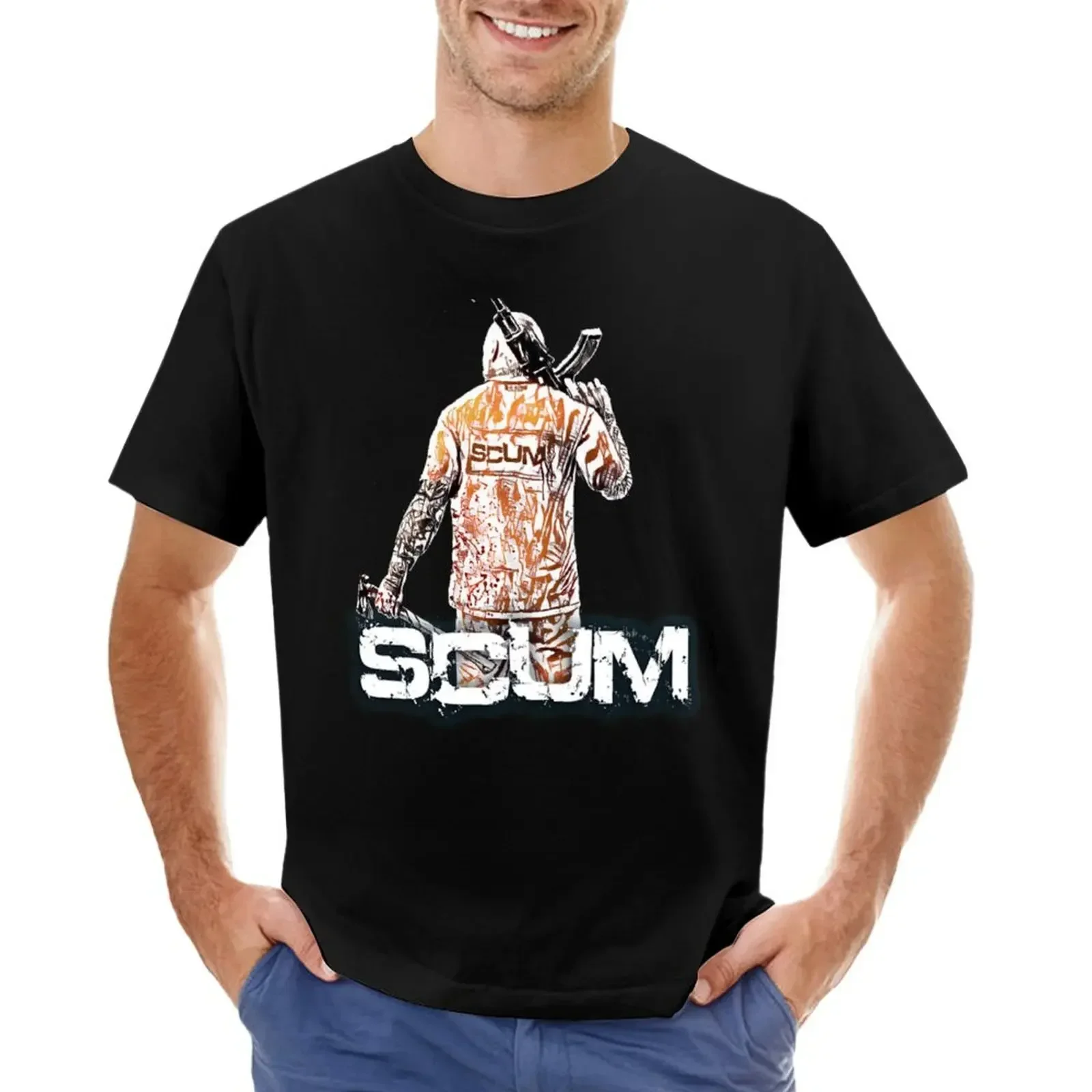 Футболка мужская с коротким рукавом и круглым вырезом