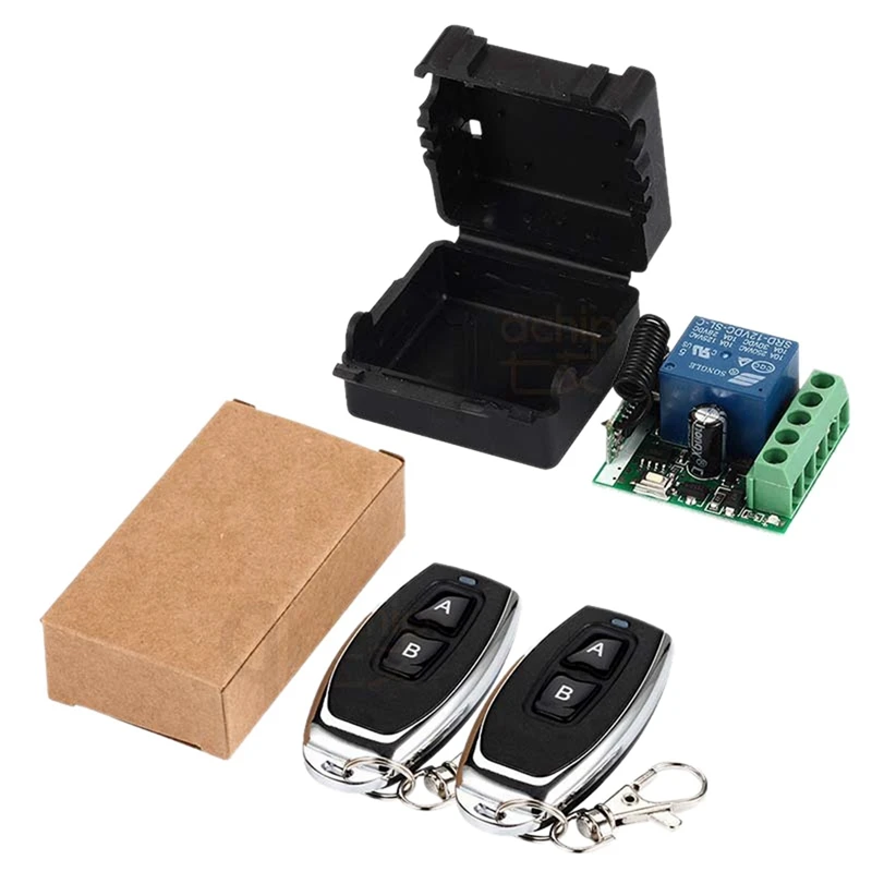 

433Mhz DC16V Universal Single Relay Wireless Remote Control Switch For Garage Window(6 Remote Control 3Receiver )