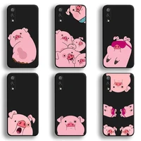 gravity falls waddles pink pig phone case for huawei honor 30 20 10 9 8 8x 8c v30 lite view 7a pro