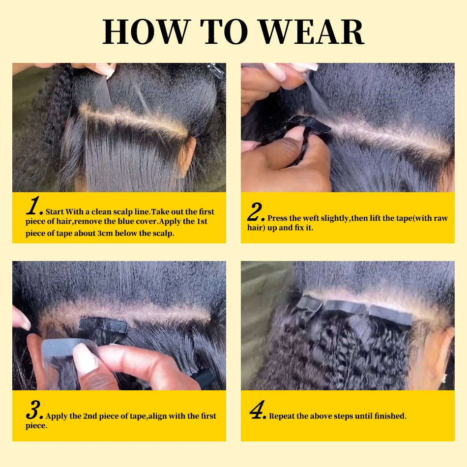 Рисунок 5 - Кудрявые прямые накладные человеческие волосы