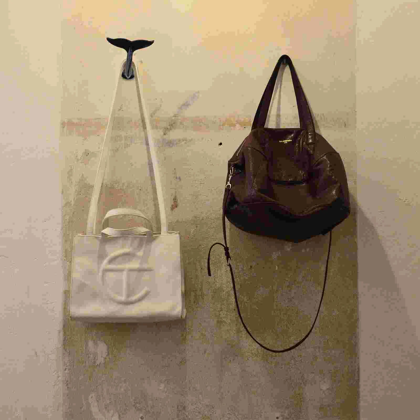 

2pcs Whale Tail Shaped Storage Hooks Indoor Iron Wall-mounted Storage Hooks
