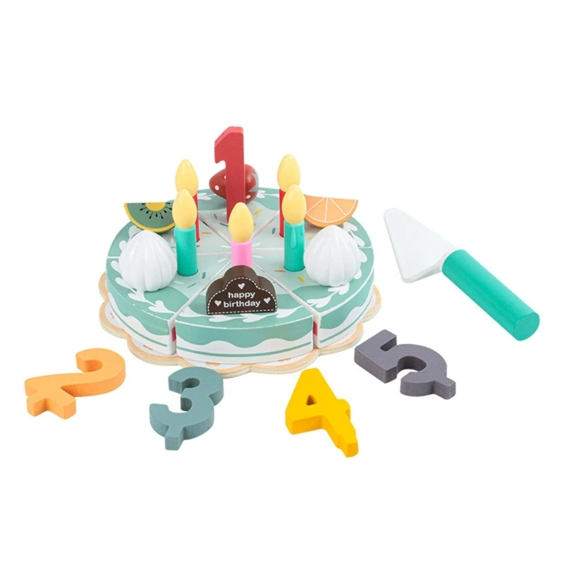 

Simulation Birthday Cake Kid Pretend Play Cake Toy for Kids Learning Sharing Dropship