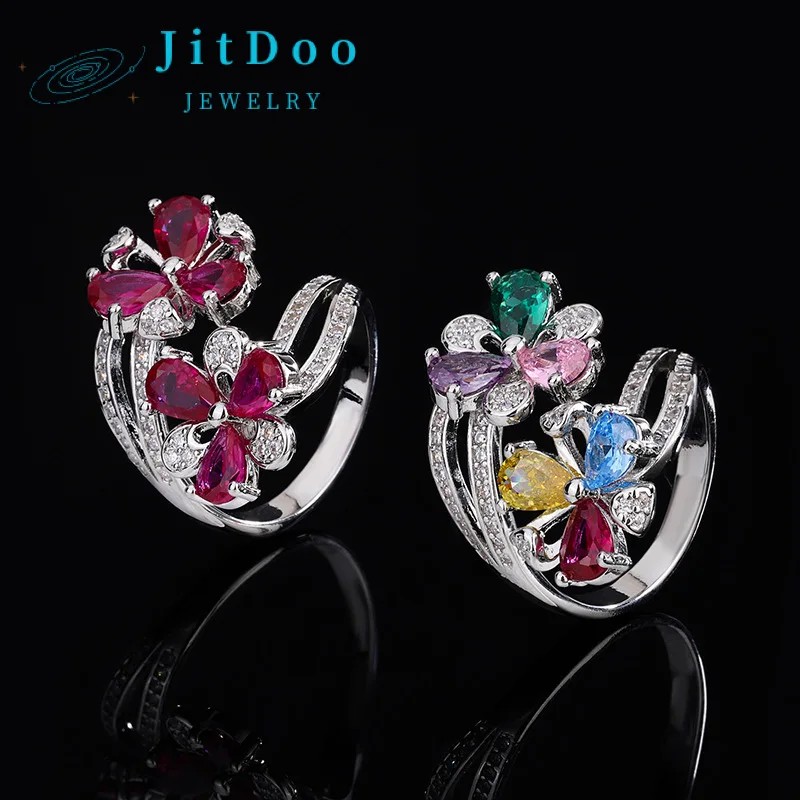Новое поступление кольца JitDoo из стерлингового серебра 925 пробы Нежный Роскошный