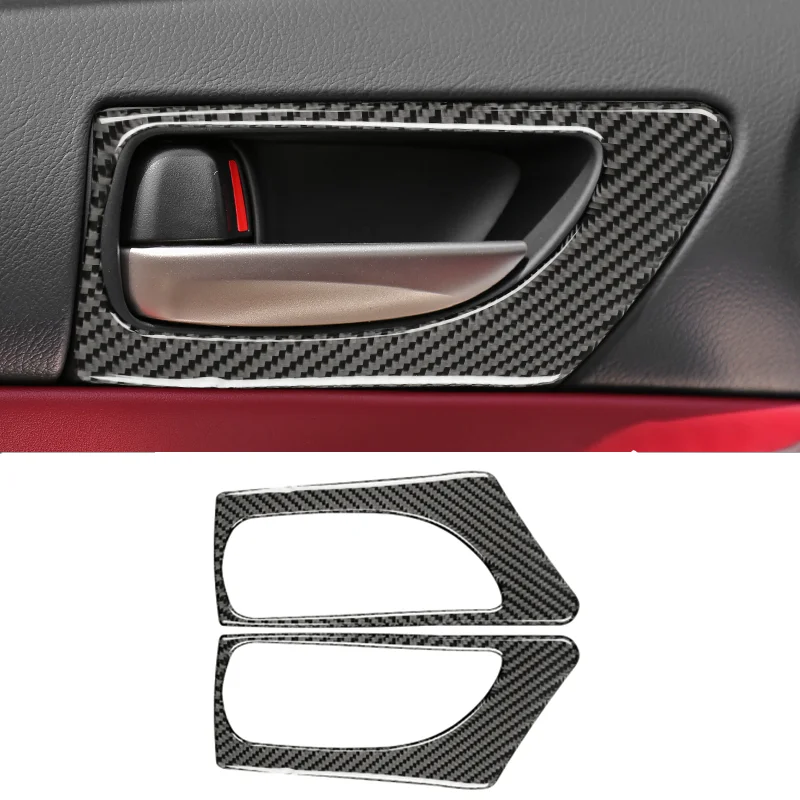 

Car Front/Rear Door Grab Handle Decoration Sticker Decal Cover Frame Trim for Lexus IS250 2013-2020 Accessories Carbon Fiber