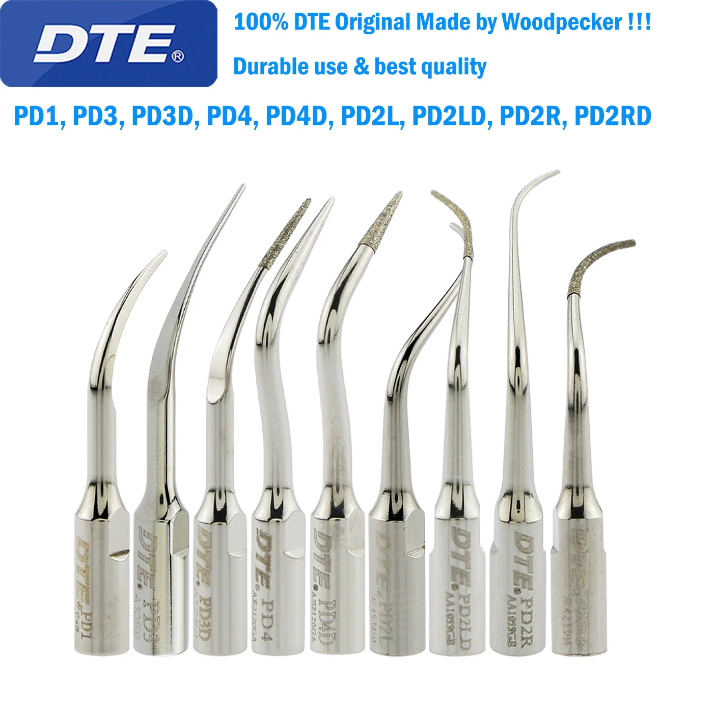 

Woodpecker DTE Dental Ultrasonic Scaler Tips for NSK SATELEC ACTEON Handpiece PD1 PD4 PD3 PD3D PD4D PD2L PD2R PD2LD PD2RD