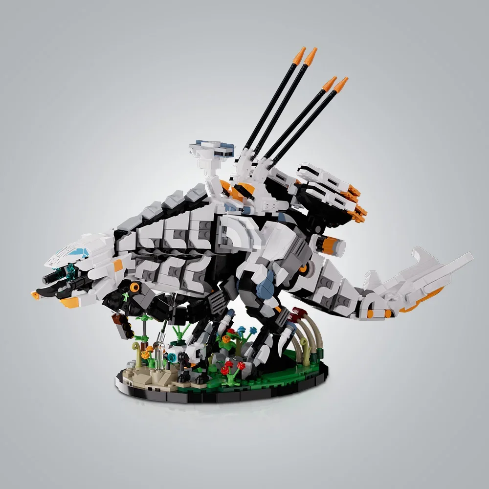 Фото Gobricks Moc Zero Dawned Thunderjaw Bricks Модель Запретный Западный Монстр Строительные Блоки Игровые Кирпичи Модель Наборы Игрушек №3