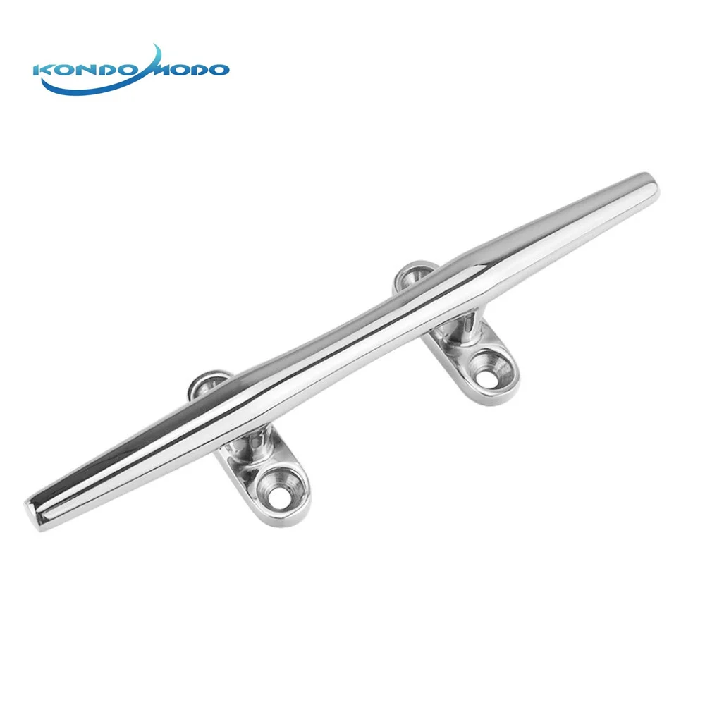 

SS 316 Marine Accessories 10 Inch Heavy Duty Hollow Open Base Cleat Bollard Boat Dock Deck Rope Cleat Marine Grade