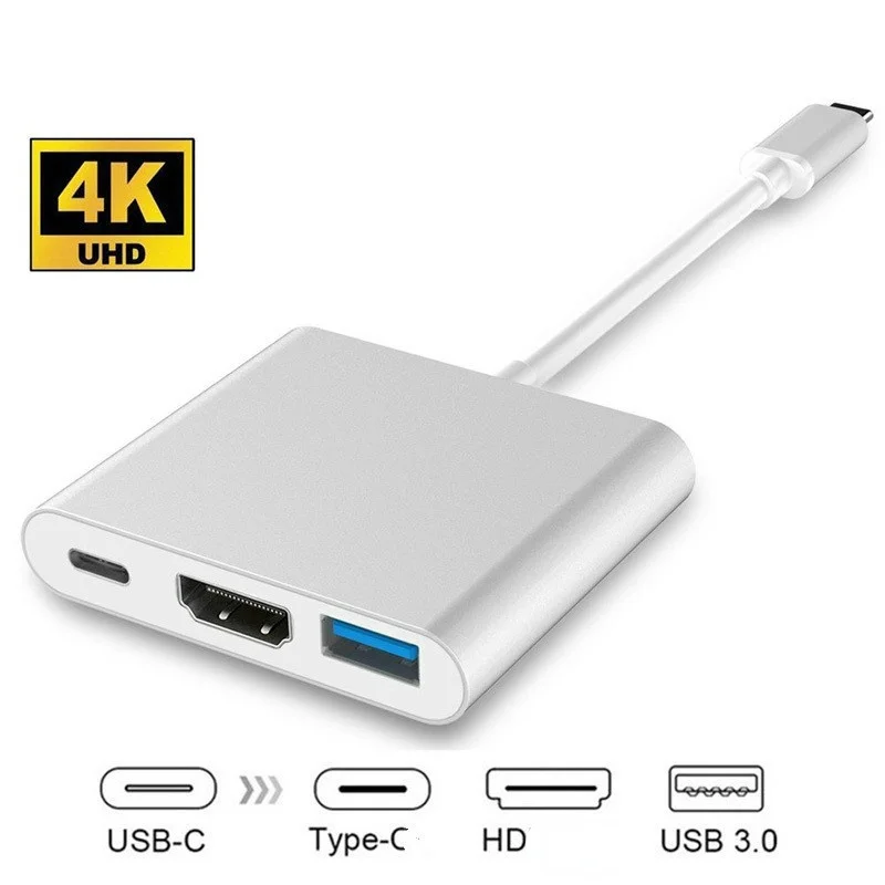 

Usb C HDMI-совместимый концентратор Type C к Hdmi-совместимый адаптер USB 3,0/Type-C док-станция для Macbook Pro samsung S8 huawei p20