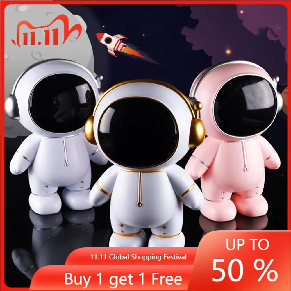 

Creative Cartoon Astronaut Styling Piggy Bank Detachable Delicate DIY Save Money Box Treasury Jar for Home