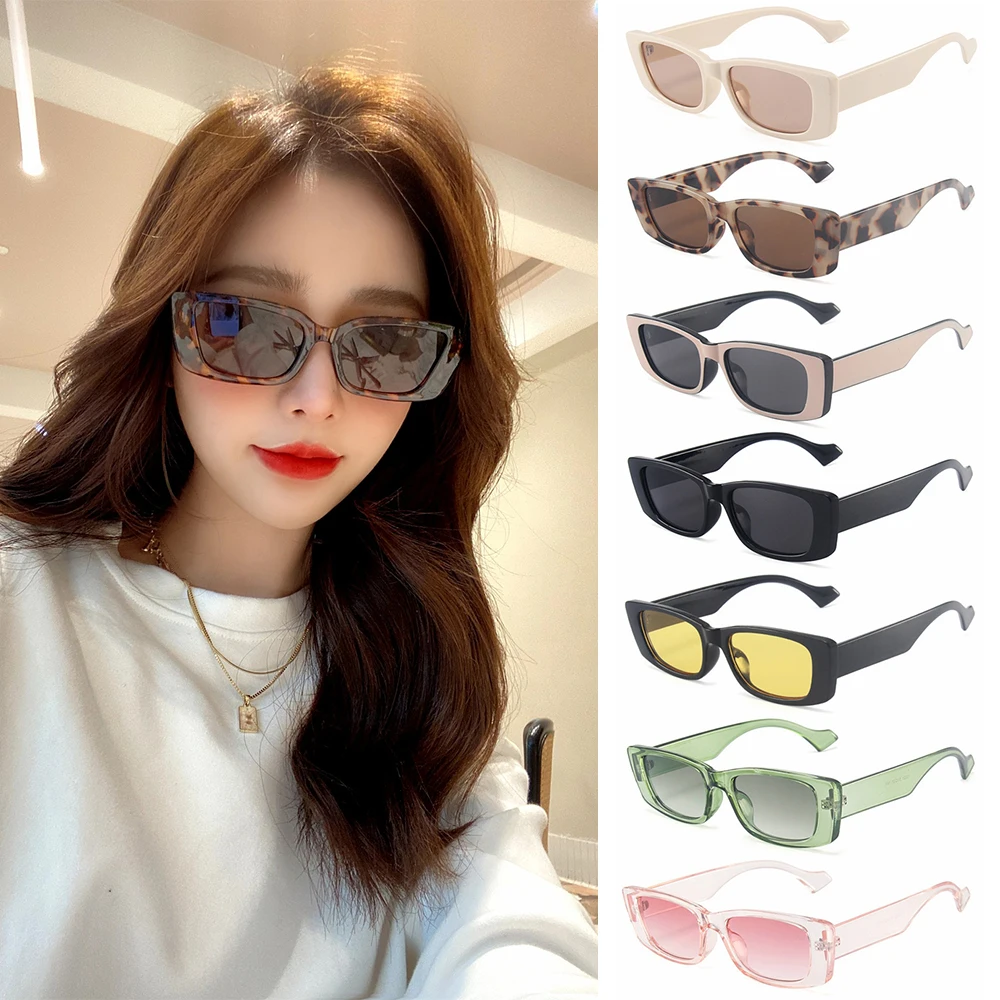 

Fashion Small Ins Popular Retro Rectangle Sunglasses Shades Women Sun Glasses Eyewear