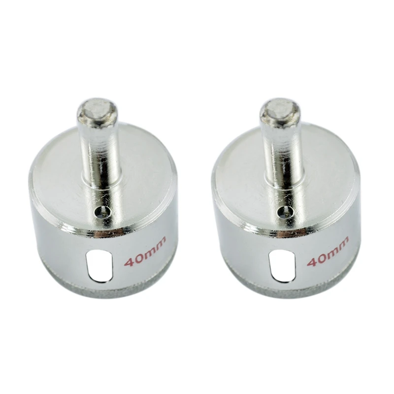 

2X Diamond Coated Tip 40Mm Glass Hole Saw Cutter Bit