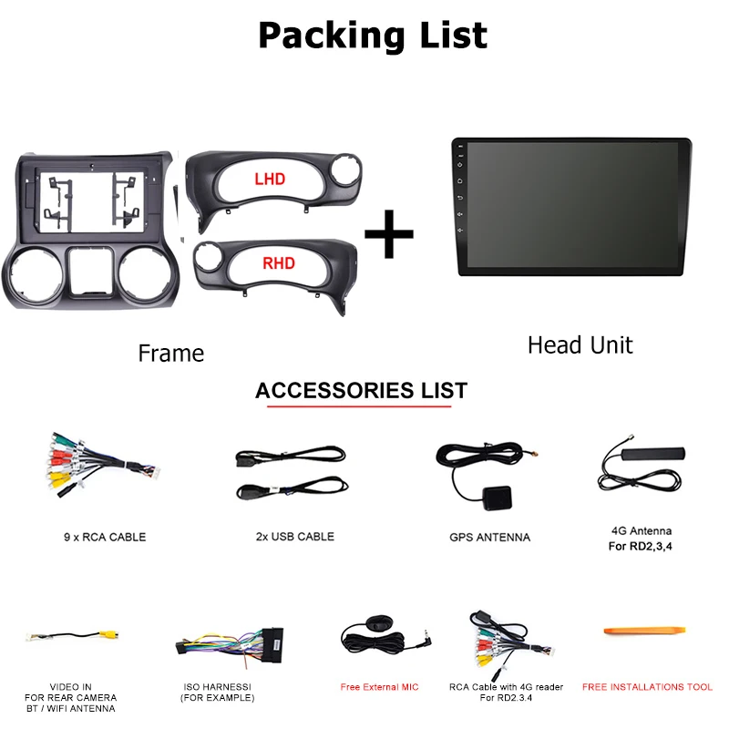 Автомобильное радио roadivox Android для Jeep Wrangler 3 JK 2010-2018 стерео GPS-навигация видео