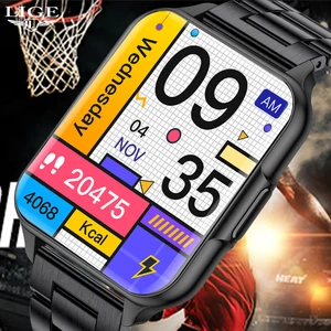 Lige Watch For Men Smart Watch Body Temperature Smartwatch 2022 Flashlight Call Reminder Custom Wall in India