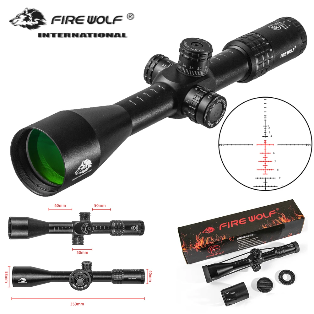 Охотничий Тактический оптический прицел FIRE WOLF 5-25X50 FFP аксессуары - Цена: 11195.17