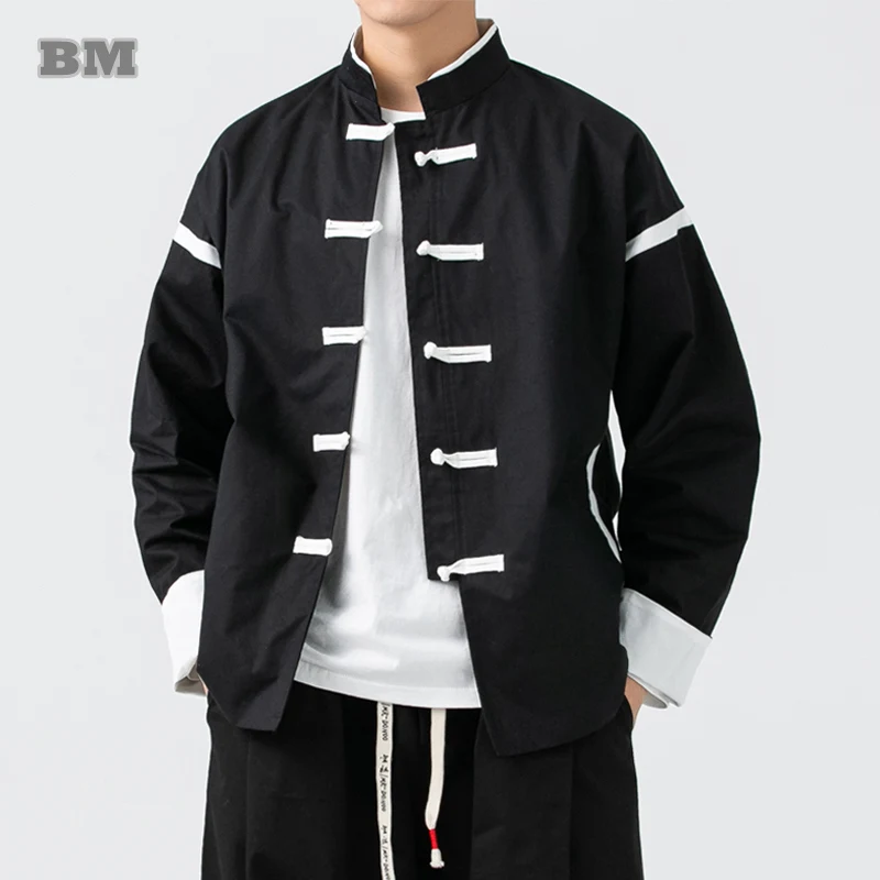 

Chinese Traditional Dress Spring Summer Loose Thin Plus Size Coat Tai Chi Kung Fu Suit Men Clothing Harajuku Jacket Top Male