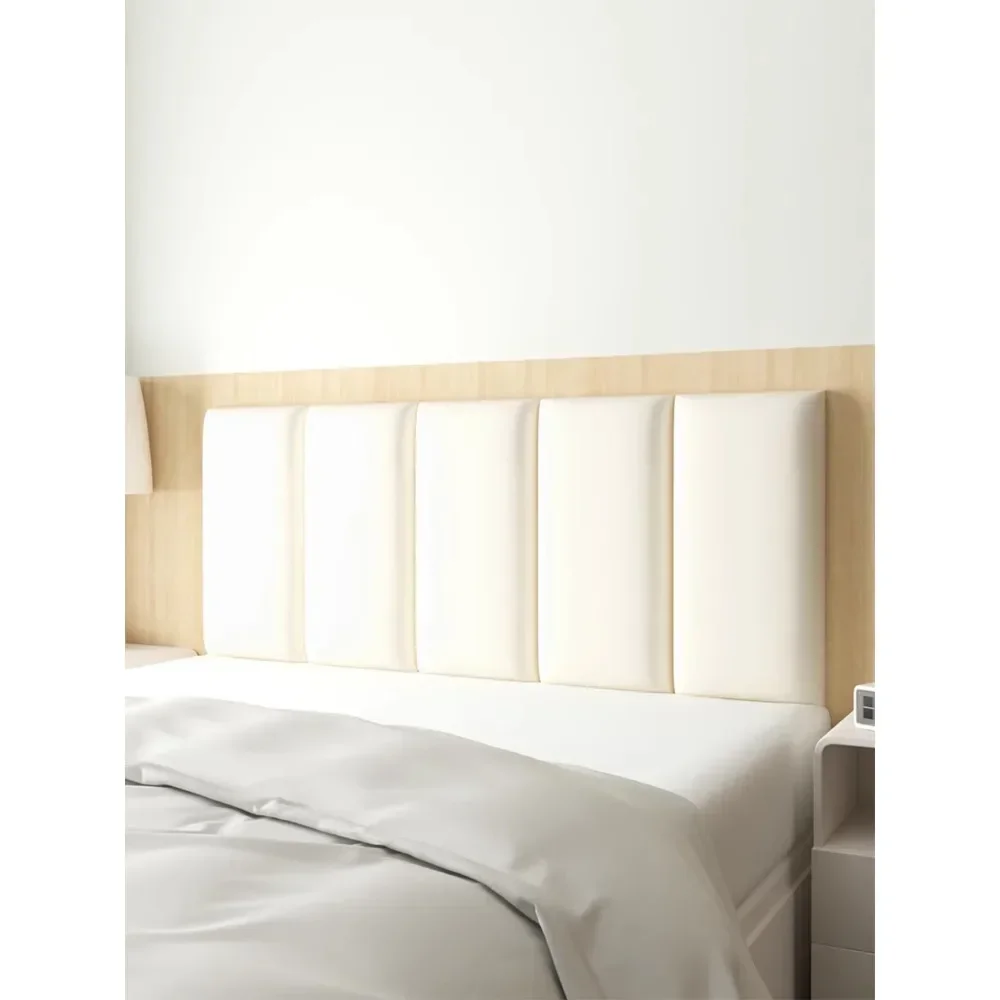 Hotel Bedside Upholstered Backrest Leather Anti-collision Cushion Wall Panel Self-adhesive Bed Headboard Bedroom Furniture Mural