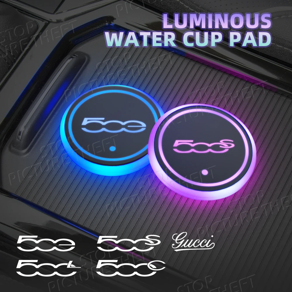 Для 500E 500C 500S 500L Abarth эмблема с логотипом светодиодный Автомобильный держатель для