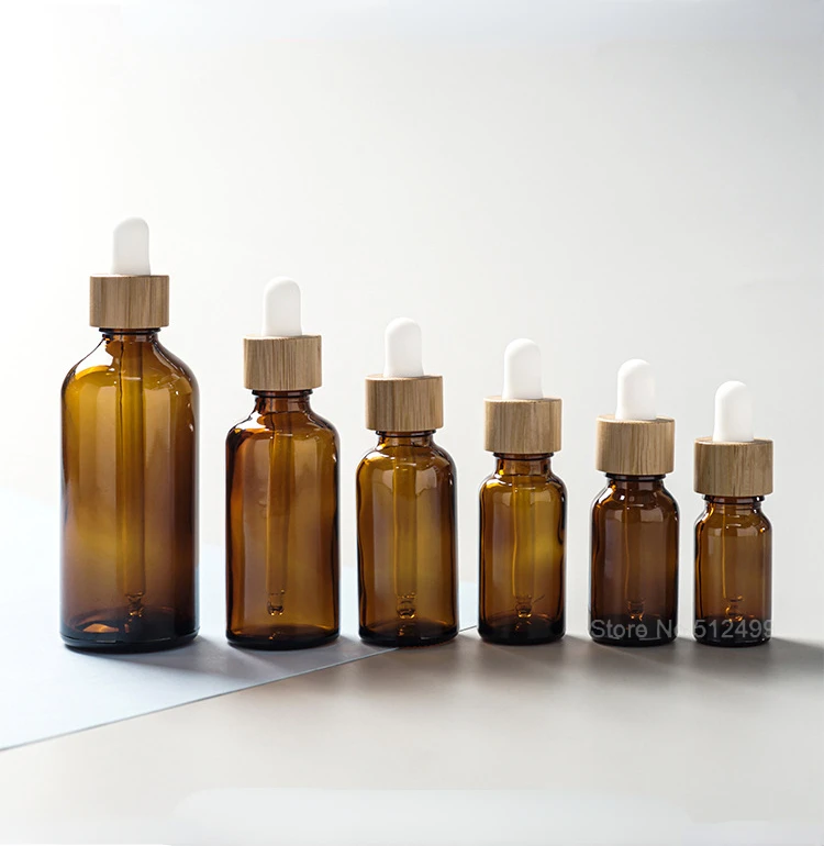 

5 мл 10 мл 30 мл 50 мл стеклянные флаконы с бамбуковой крышкой