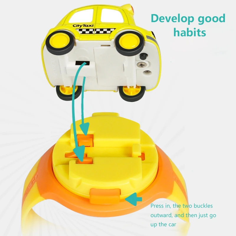 

Children's Smart Watch Children's Toy Watch Alloy Electronic Watch 1:62 INERTIAL Sensor Cartoon Car With Sound And Light